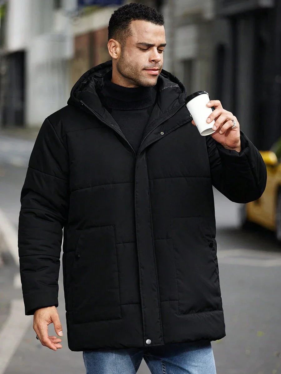 Padded Hooded Jacket Black