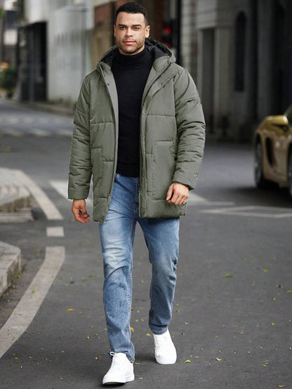 Padded Hooded Jacket Black