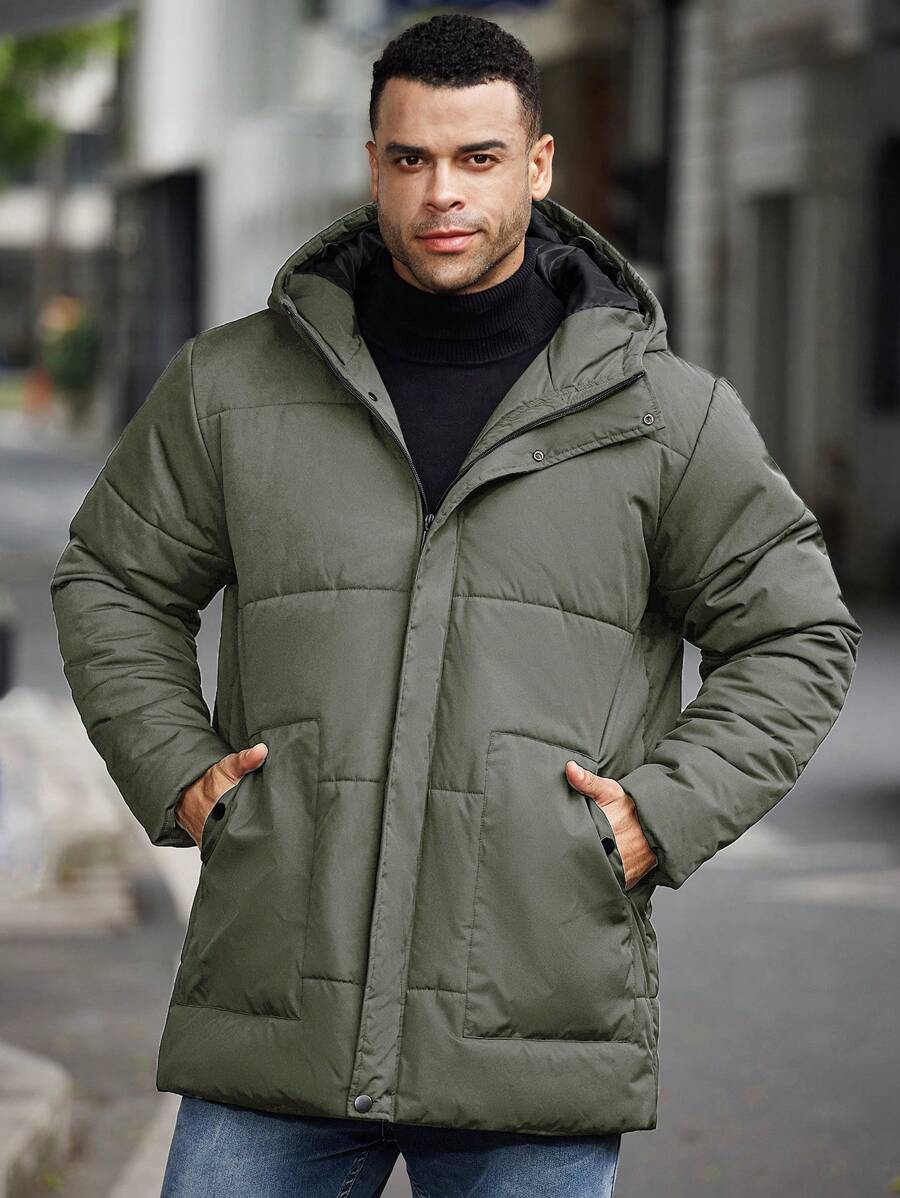 Padded Hooded Jacket Black