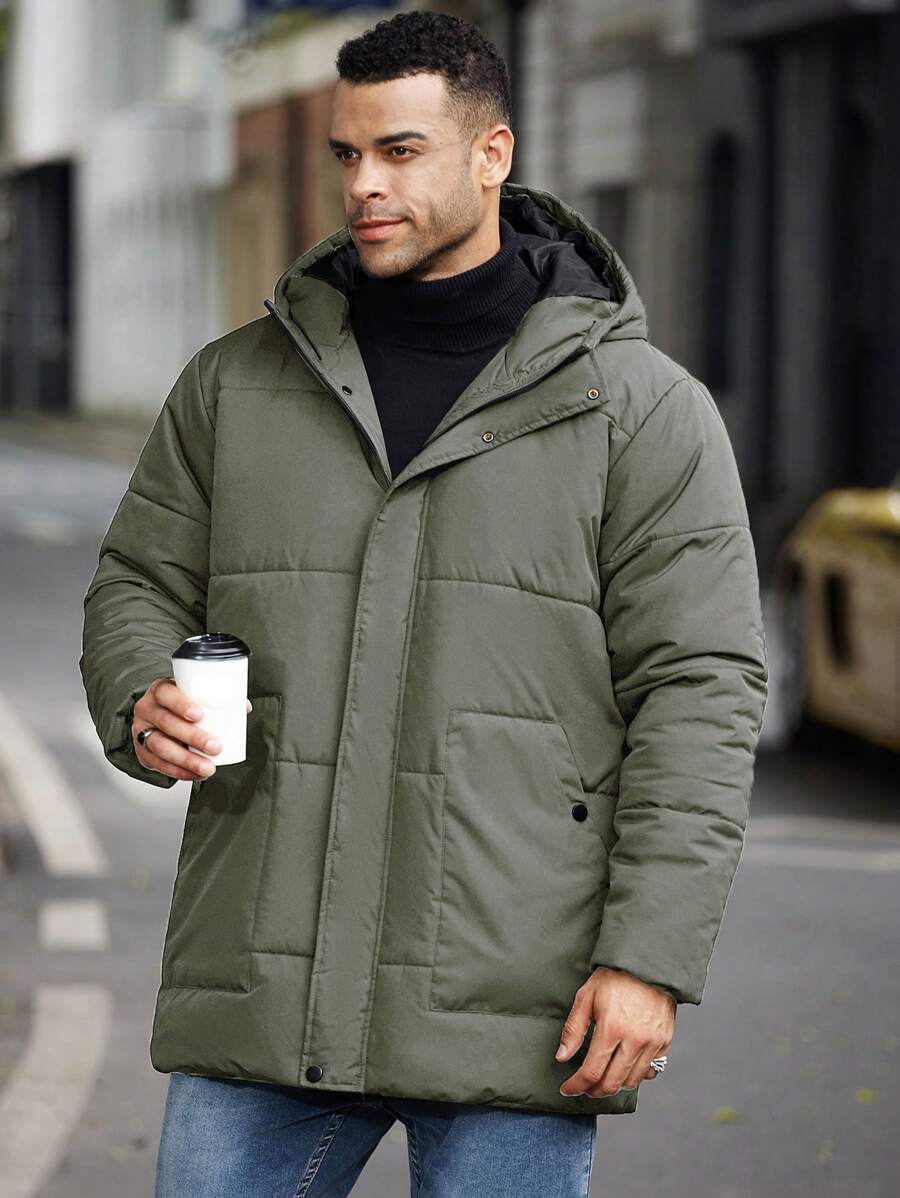 Padded Hooded Jacket Black