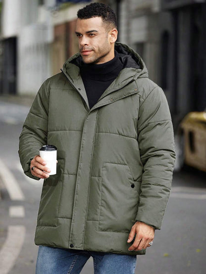 Padded Hooded Jacket Black