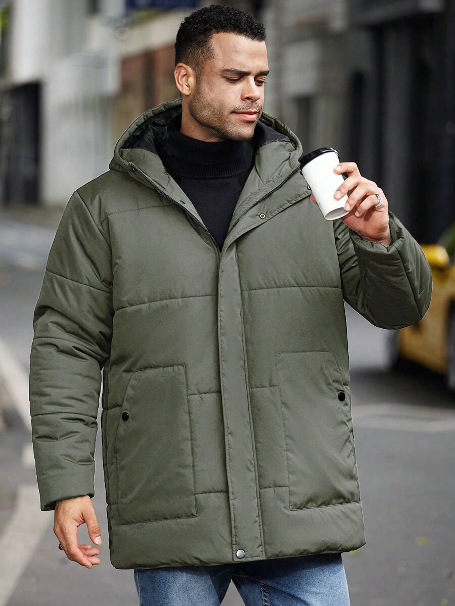 Padded Hooded Jacket Black