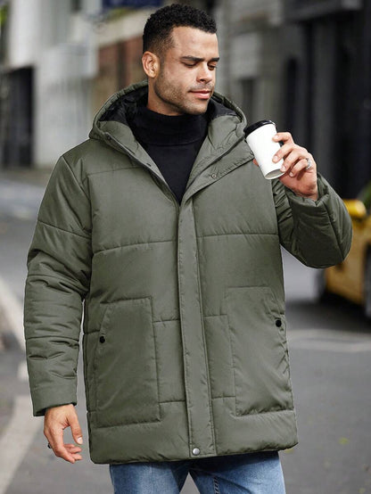 Padded Hooded Jacket Black