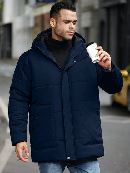 Padded Hooded Jacket Black