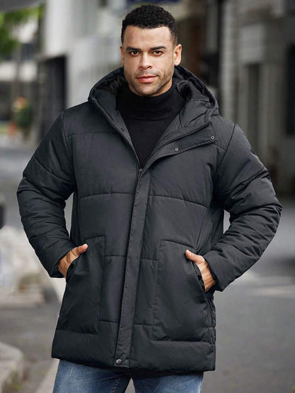 Padded Hooded Jacket Black