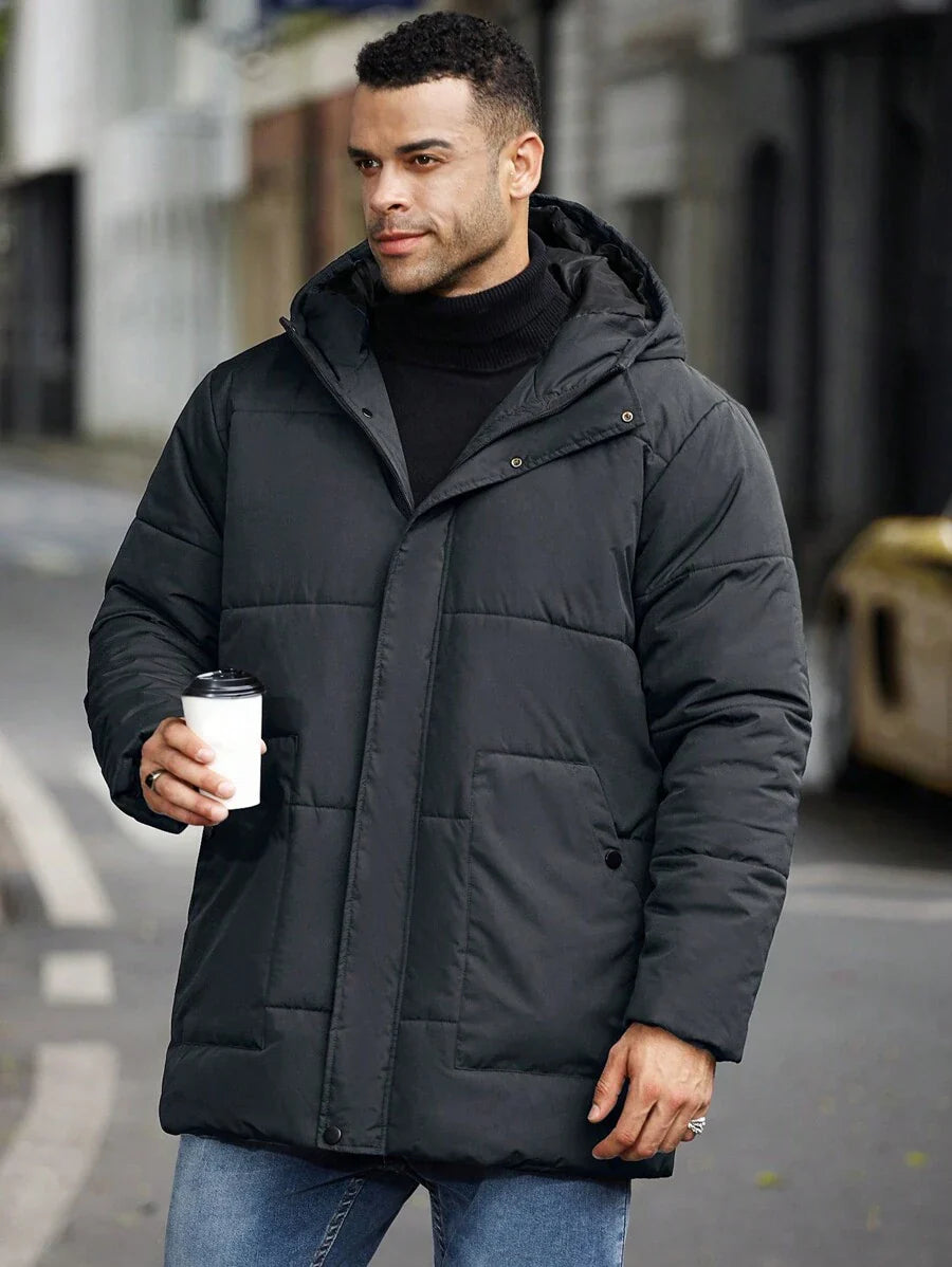 Padded Hooded Jacket Black
