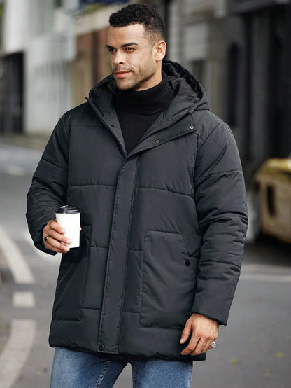 Padded Hooded Jacket Black