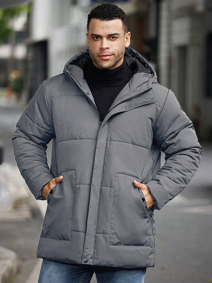 Padded Hooded Jacket Black