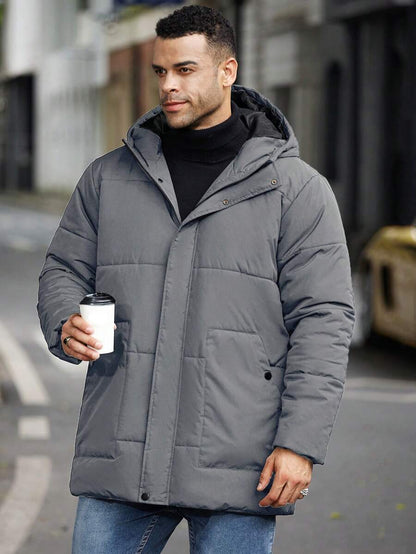 Padded Hooded Jacket Black