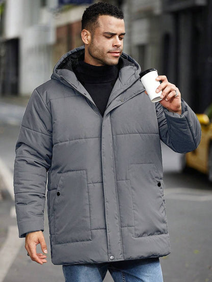 Padded Hooded Jacket Black