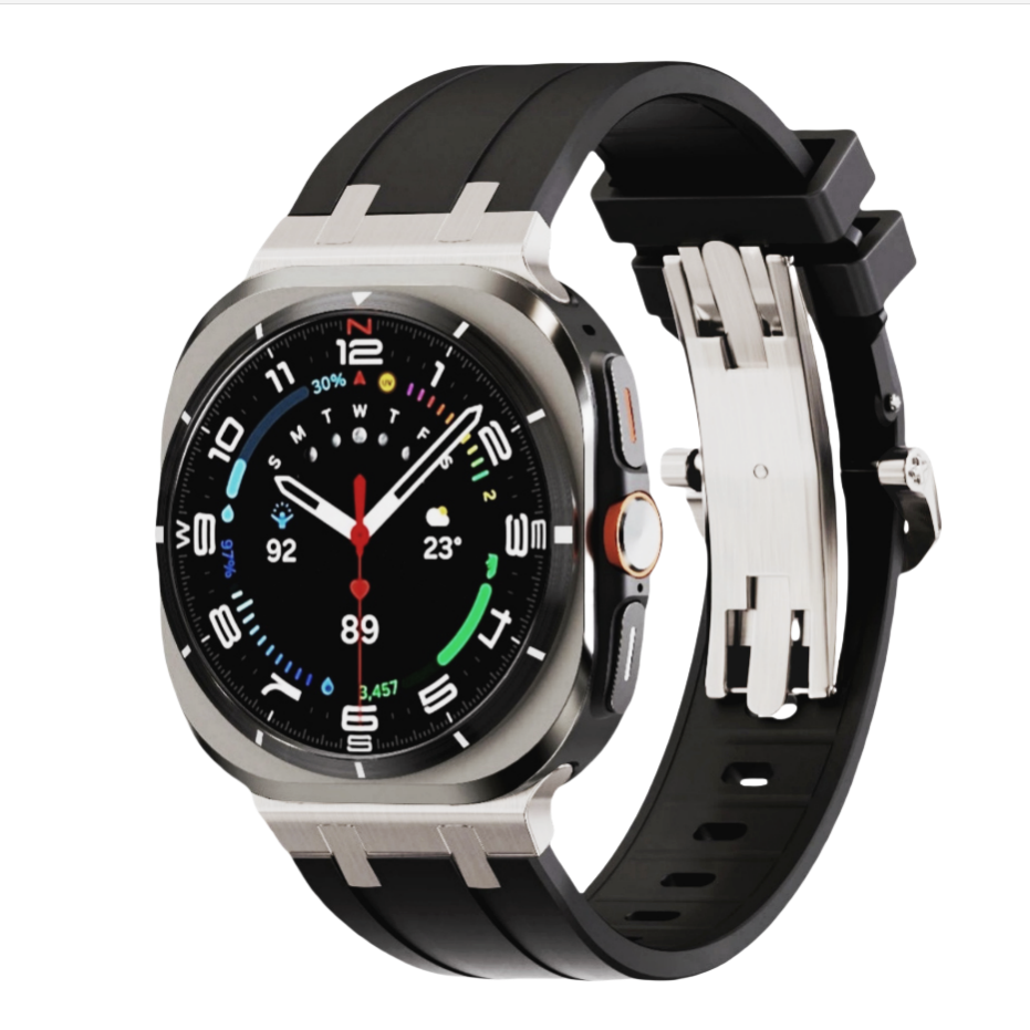 Durable Soft Strap with Metal Clip for Samsung Watch Ultra