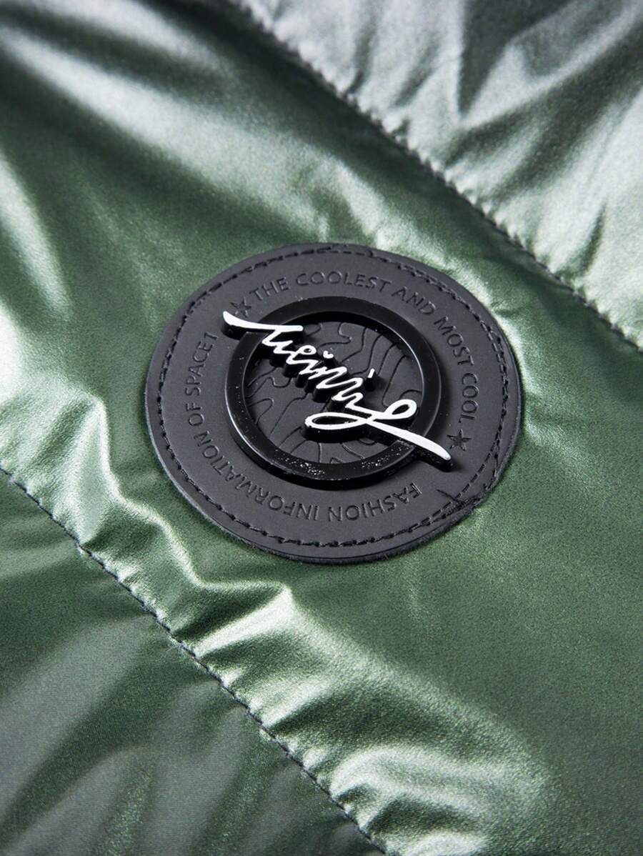 Padded Hooded Coat Blue
