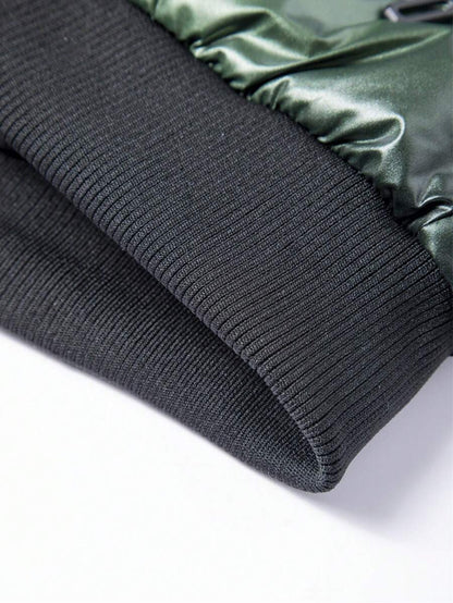 Padded Hooded Coat Blue