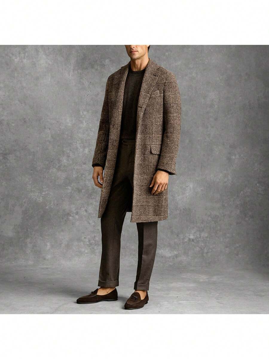 Plaid Windbreaker Coat Stylish