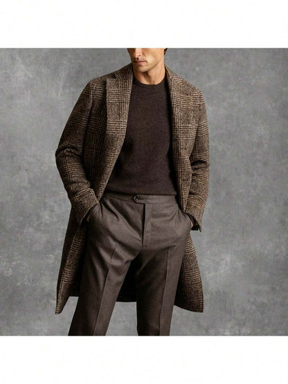 Plaid Windbreaker Coat Stylish