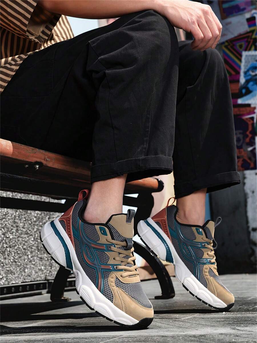 Breathable Chunky Sneakers Beige