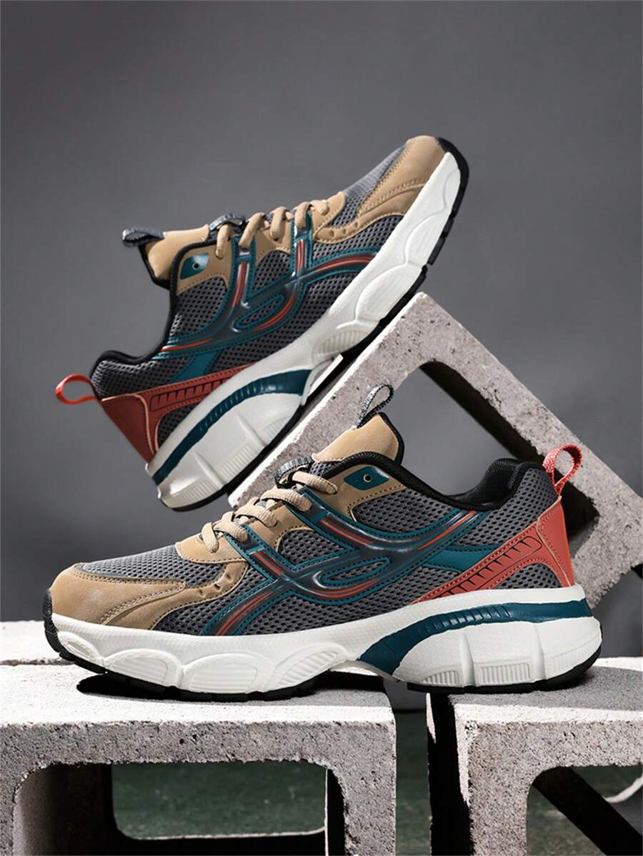 Breathable Chunky Sneakers Beige