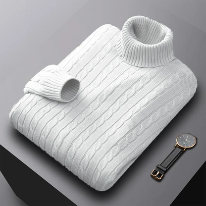 The Ancona Men’s Wool Blend Knit Turtleneck Jumper