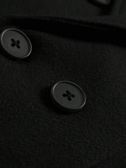Double-Breasted Wool Overcoat