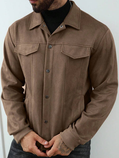 Casual Fleece Jacket Brown