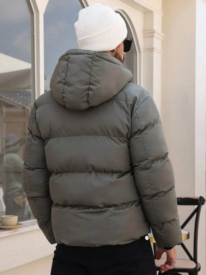 Padded Hooded Jacket Grey