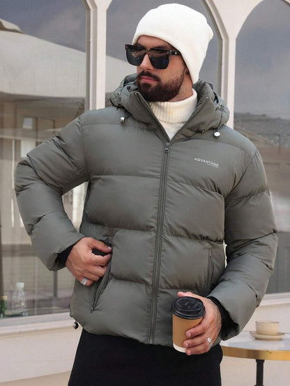 Padded Hooded Jacket Grey