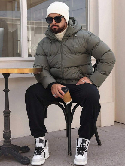 Padded Hooded Jacket Grey