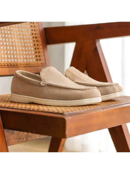 Beige Casual Loafers Soft Sneakers