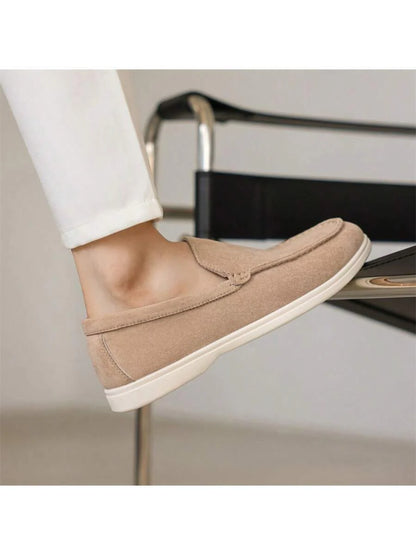 Beige Casual Loafers Soft Sneakers
