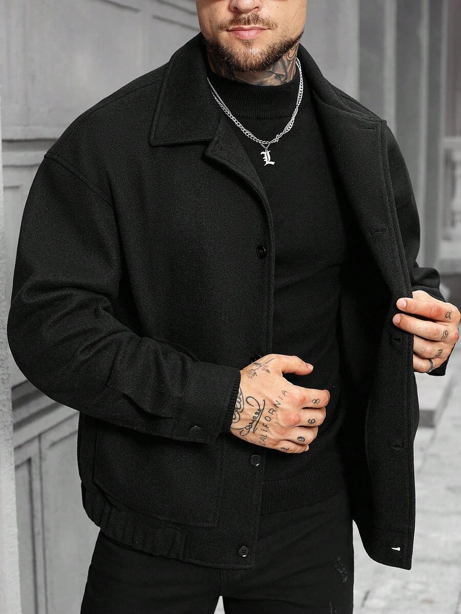 Casual Wool Blend Jacket