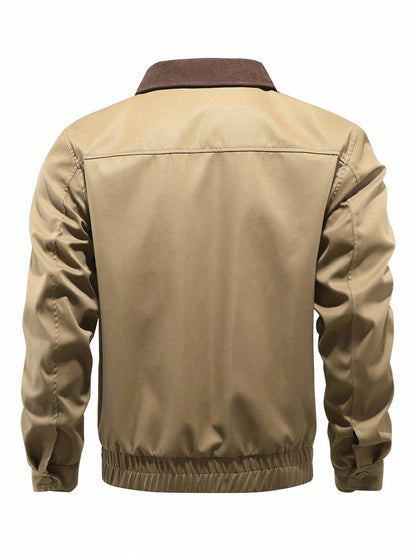 Casual Corduroy Jacket Khaki
