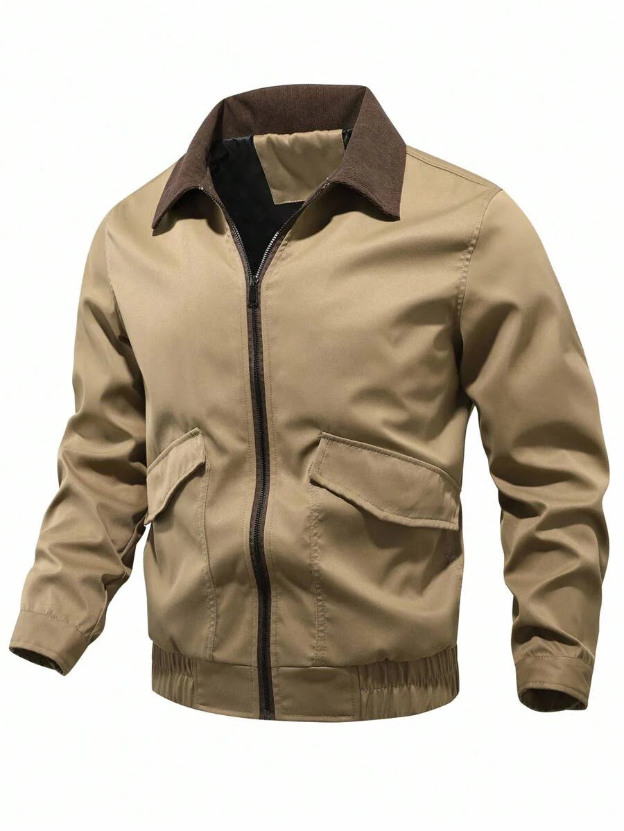 Casual Corduroy Jacket Khaki