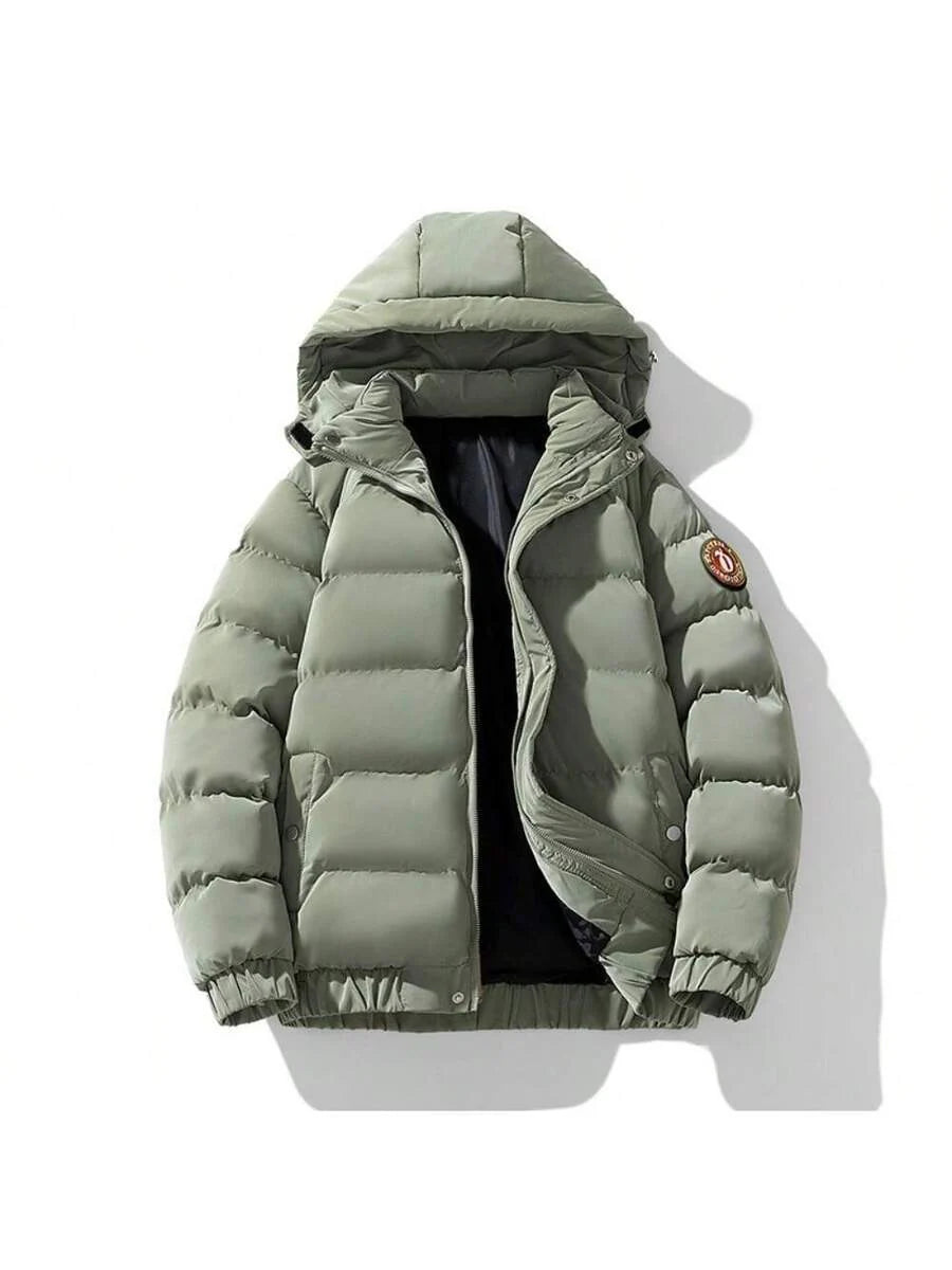Hooded Puffer Jacket Grey