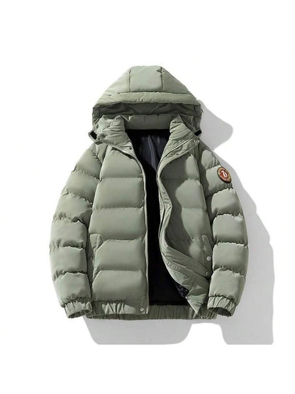 Hooded Puffer Jacket Grey