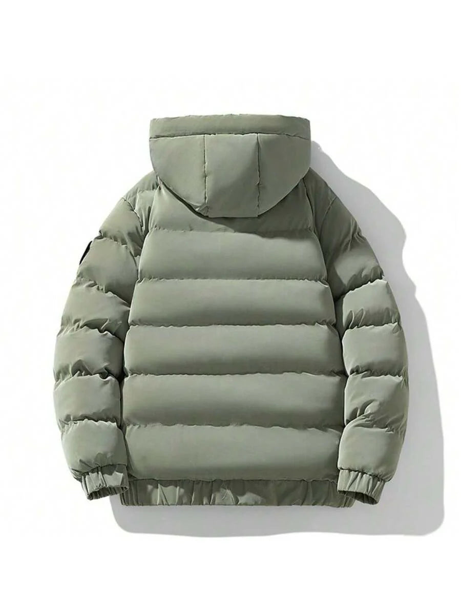 Hooded Puffer Jacket Grey