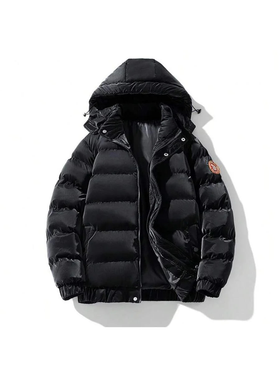Hooded Puffer Jacket Grey