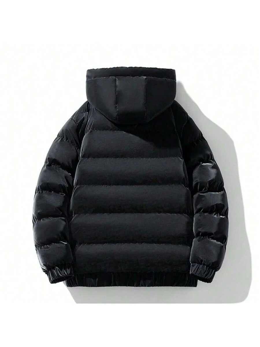 Hooded Puffer Jacket Grey