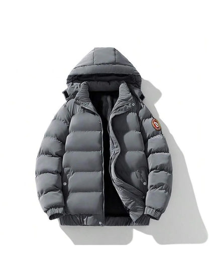 Hooded Puffer Jacket Grey