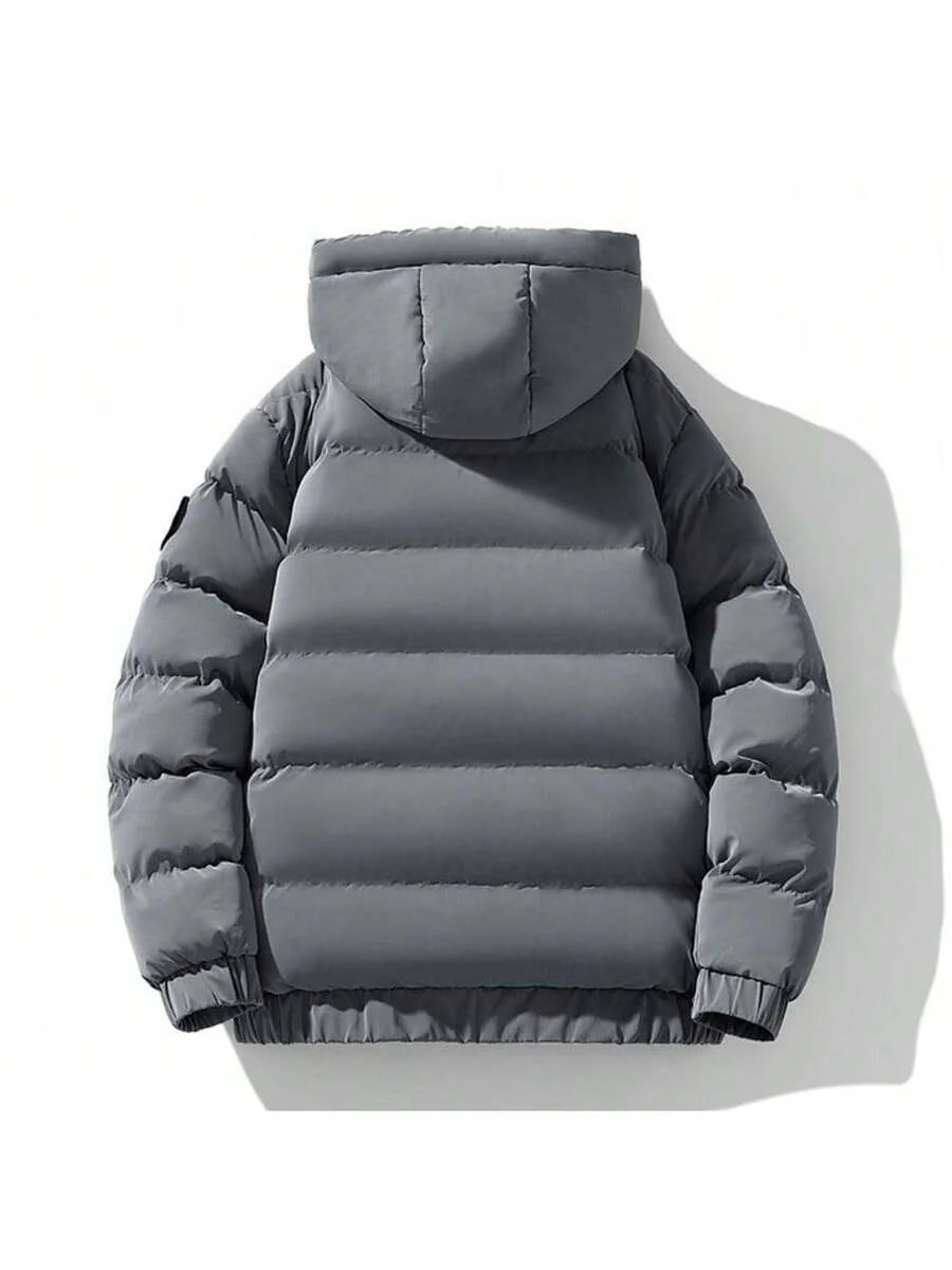 Hooded Puffer Jacket Grey