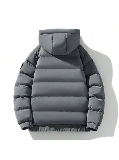 Hooded Puffer Jacket Grey