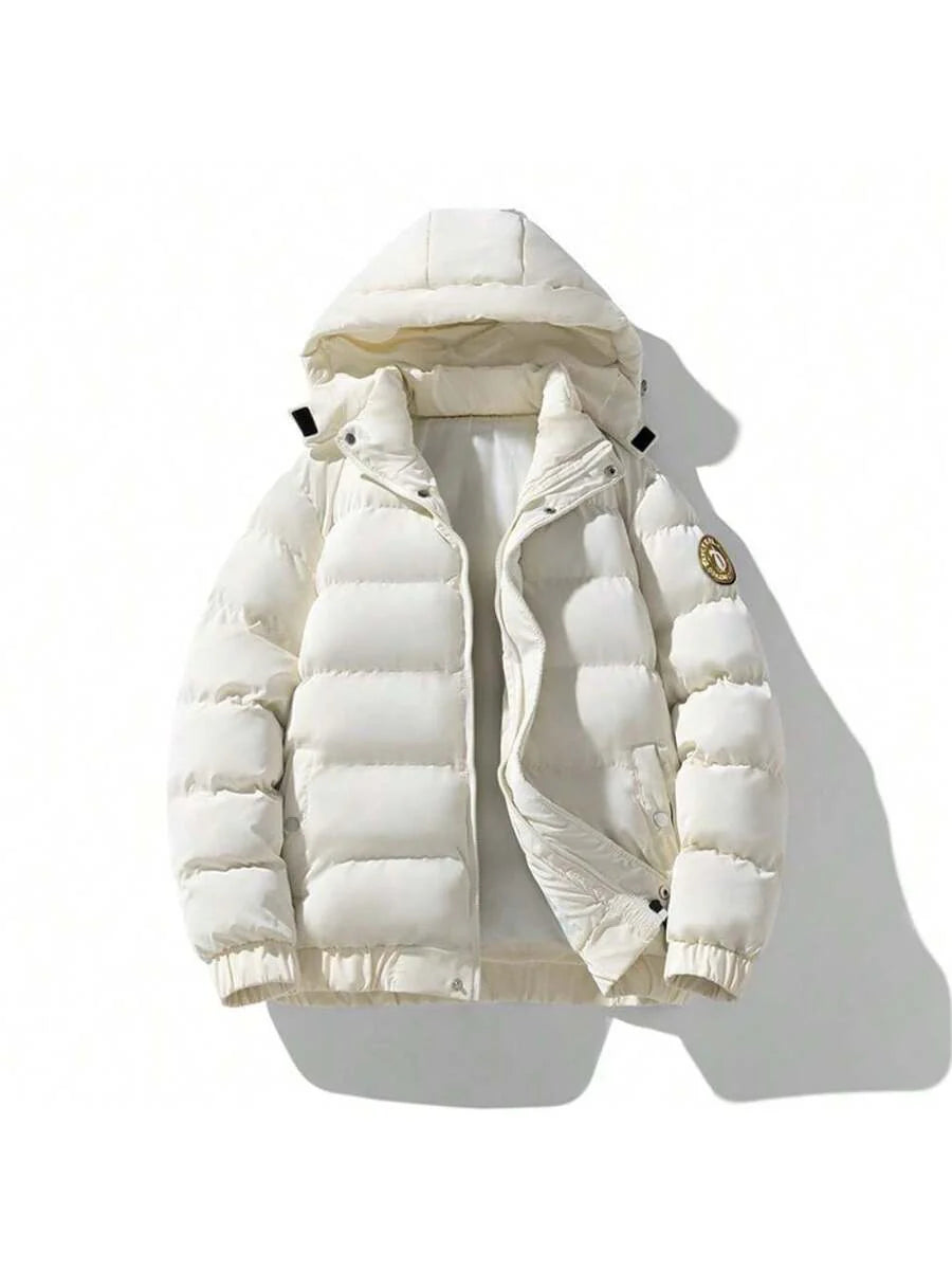 Hooded Puffer Jacket Grey