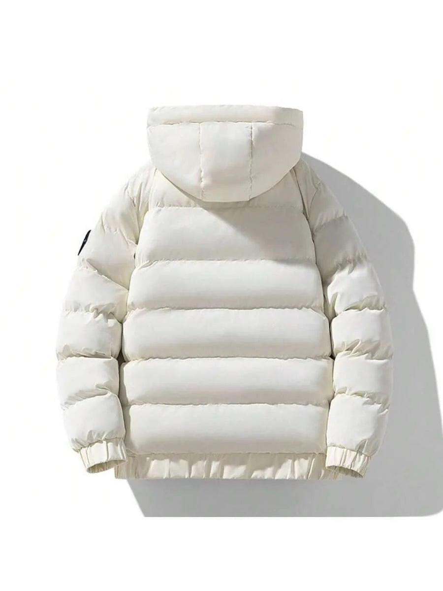 Hooded Puffer Jacket Grey