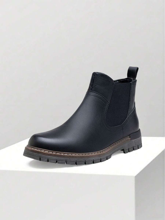 Chunky Chelsea Boots Brown Leather