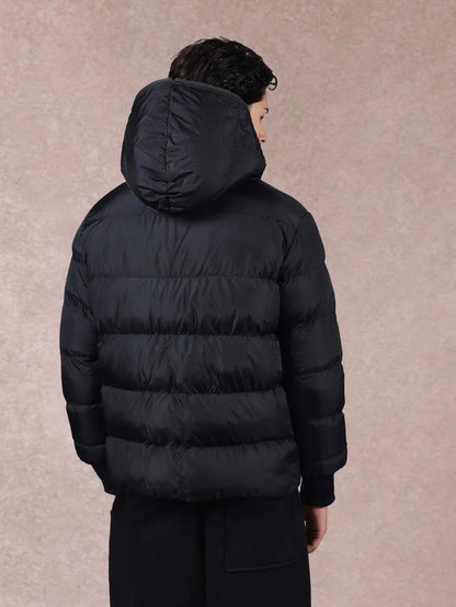 Black Puffer Jacket Insulated Coat