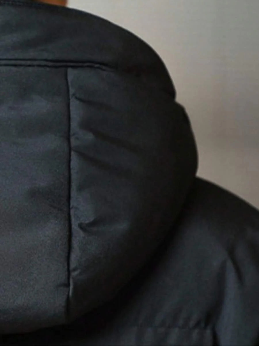 Hooded Cotton Jacket Black