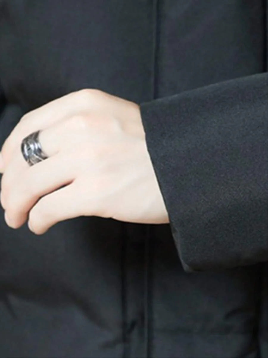 Hooded Cotton Jacket Black
