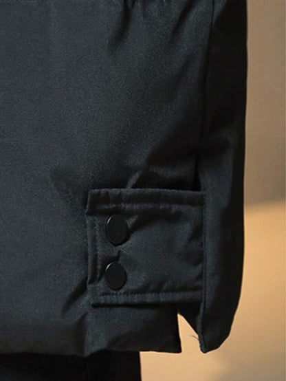 Hooded Cotton Jacket Black