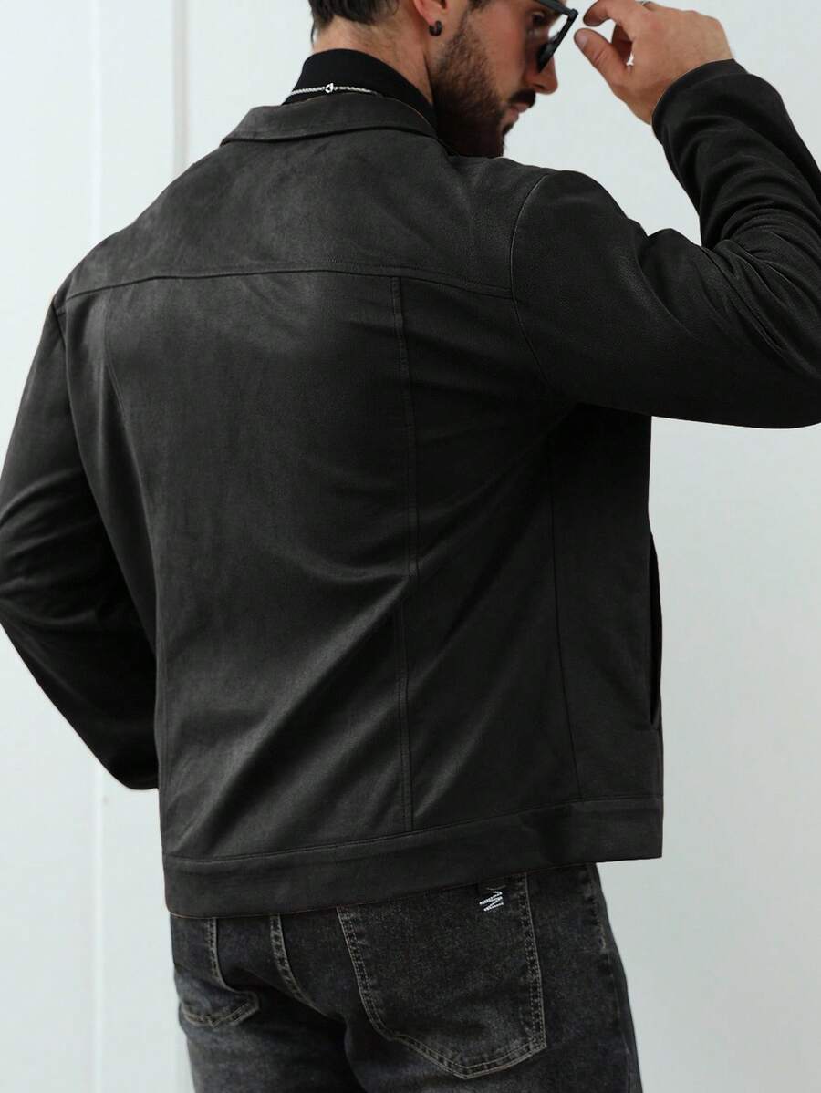 Casual Fleece Jacket Brown