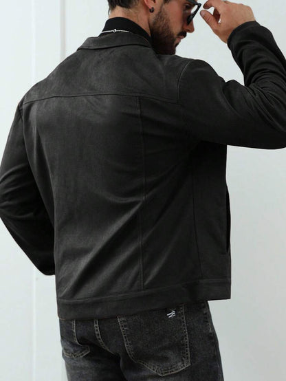 Casual Fleece Jacket Brown
