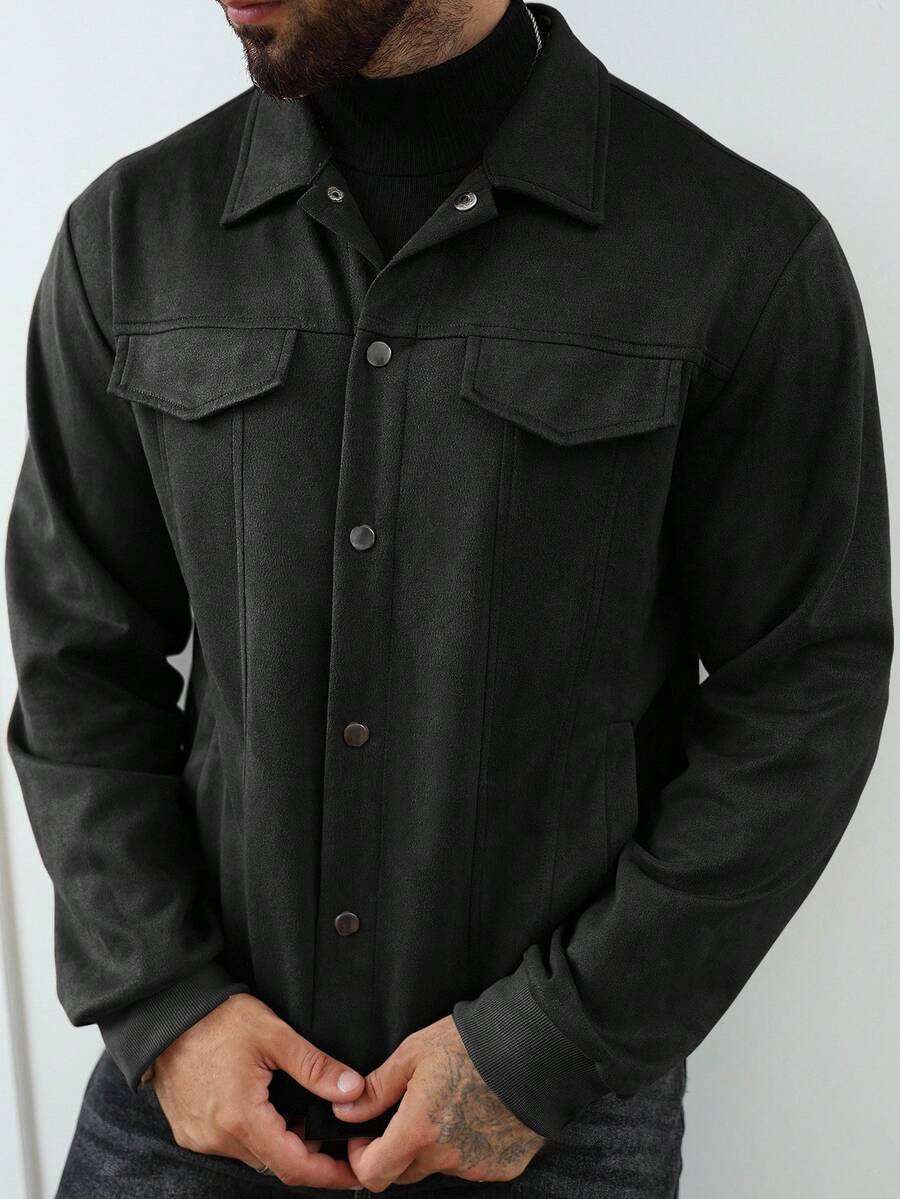 Casual Fleece Jacket Brown